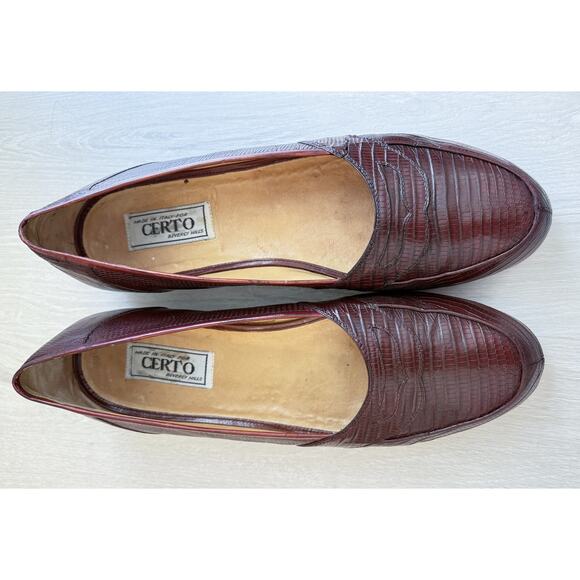 CERTO Handcrafted Italian Exotic Skin Vintage Loafers